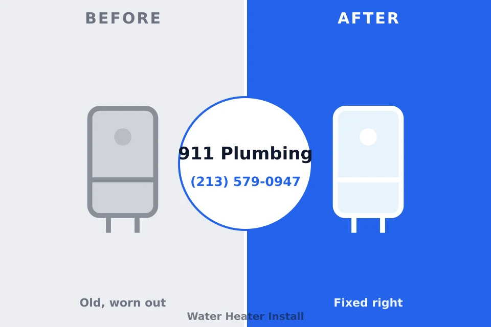 Before and after: plumbing repair South Connellsville, PA